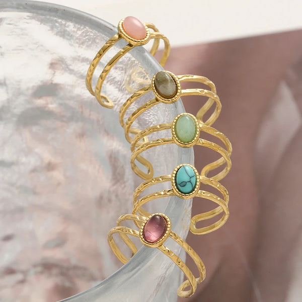 Bague Élégante en Pierre Naturelle