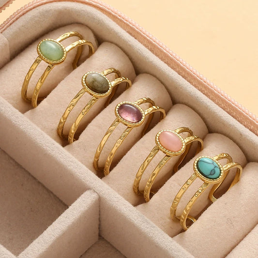 Bague Élégante en Pierre Naturelle